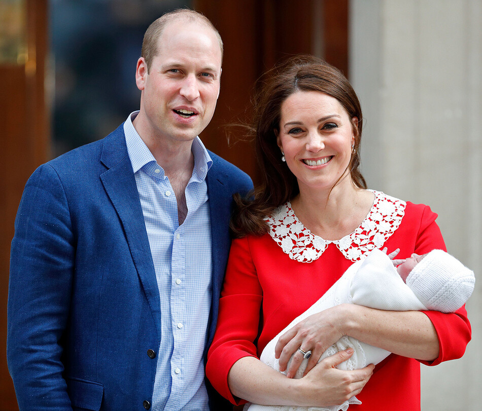 Принц Уильям и Кейт Миддлтон с сыном принцем Луи, 2018