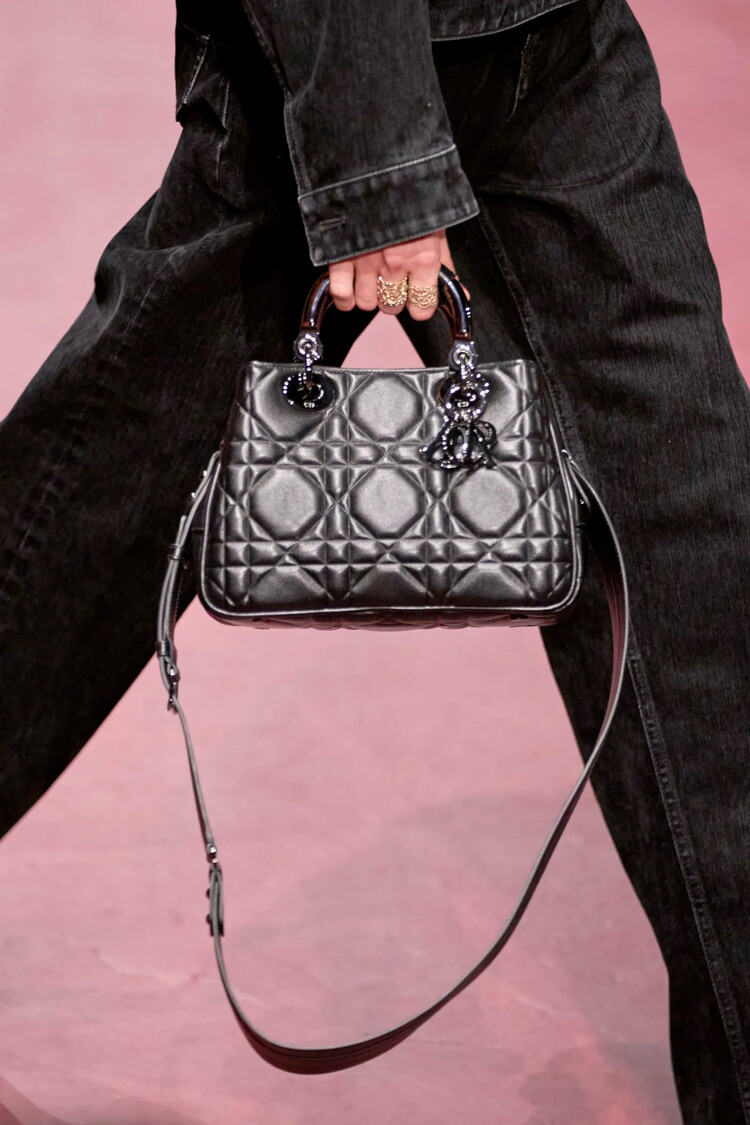 Модель сумки Dior 95.22 дебютирует на подиуме модного дома осень-зима 2022 года