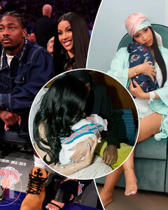 Карди Би показала первые фото новорождённого сына от Стефона Диггса