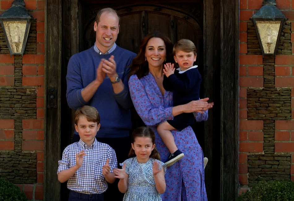 Герцог и герцогиня Кембриджские с детьми