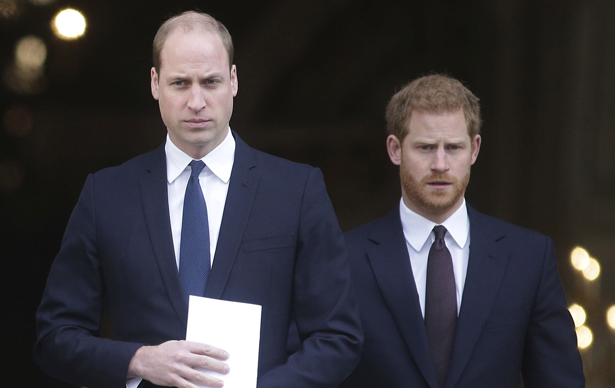 Принцы Гарри и Уильям разговор на похоронах принца Филиппа