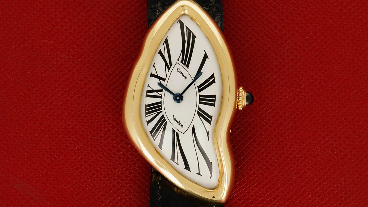 Винтажные «потёкшие» часы Cartier Crash 