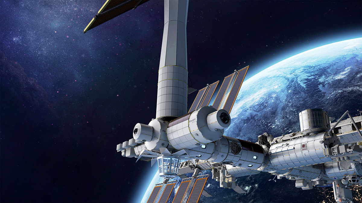 Модули Axiom Station пристыкованные к Международной Космической Станции