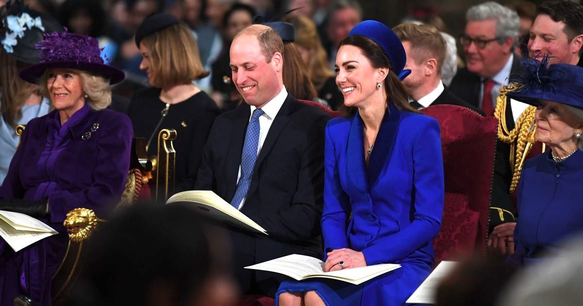 Камилла, герцогиня Корнуольская, Кэтрин, герцогиня Кембриджская и принц Уильям, герцог Кембриджский, приняли участие в церемонии ко Дню Содружества