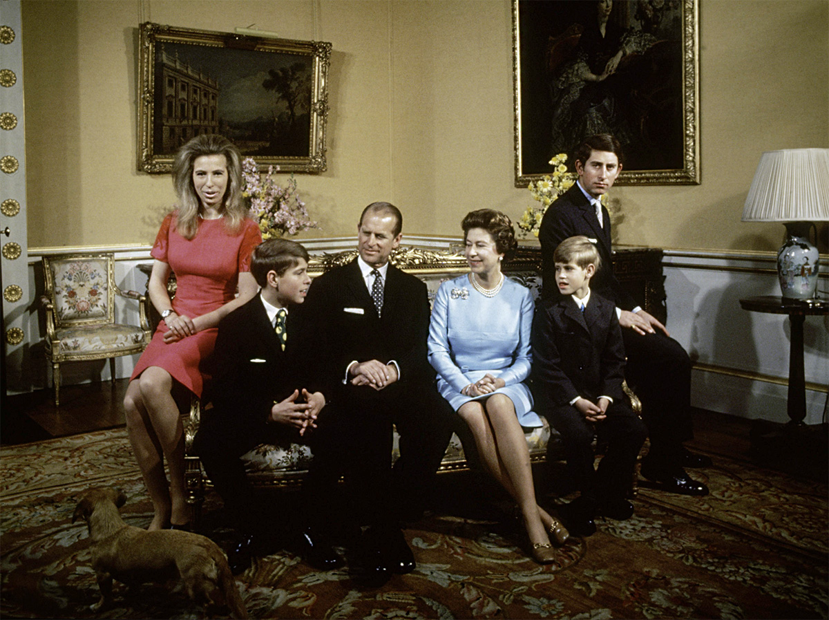 Королевская семья в Букингемском дворце 1972